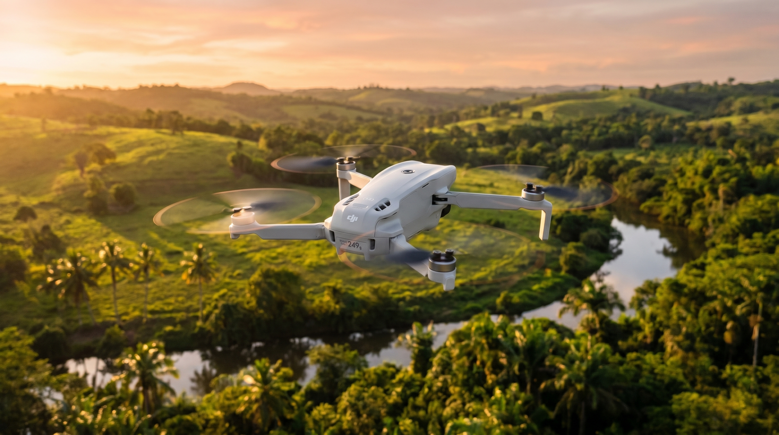 DJI Lito X1 em voo ao ar livre no fim de tarde
