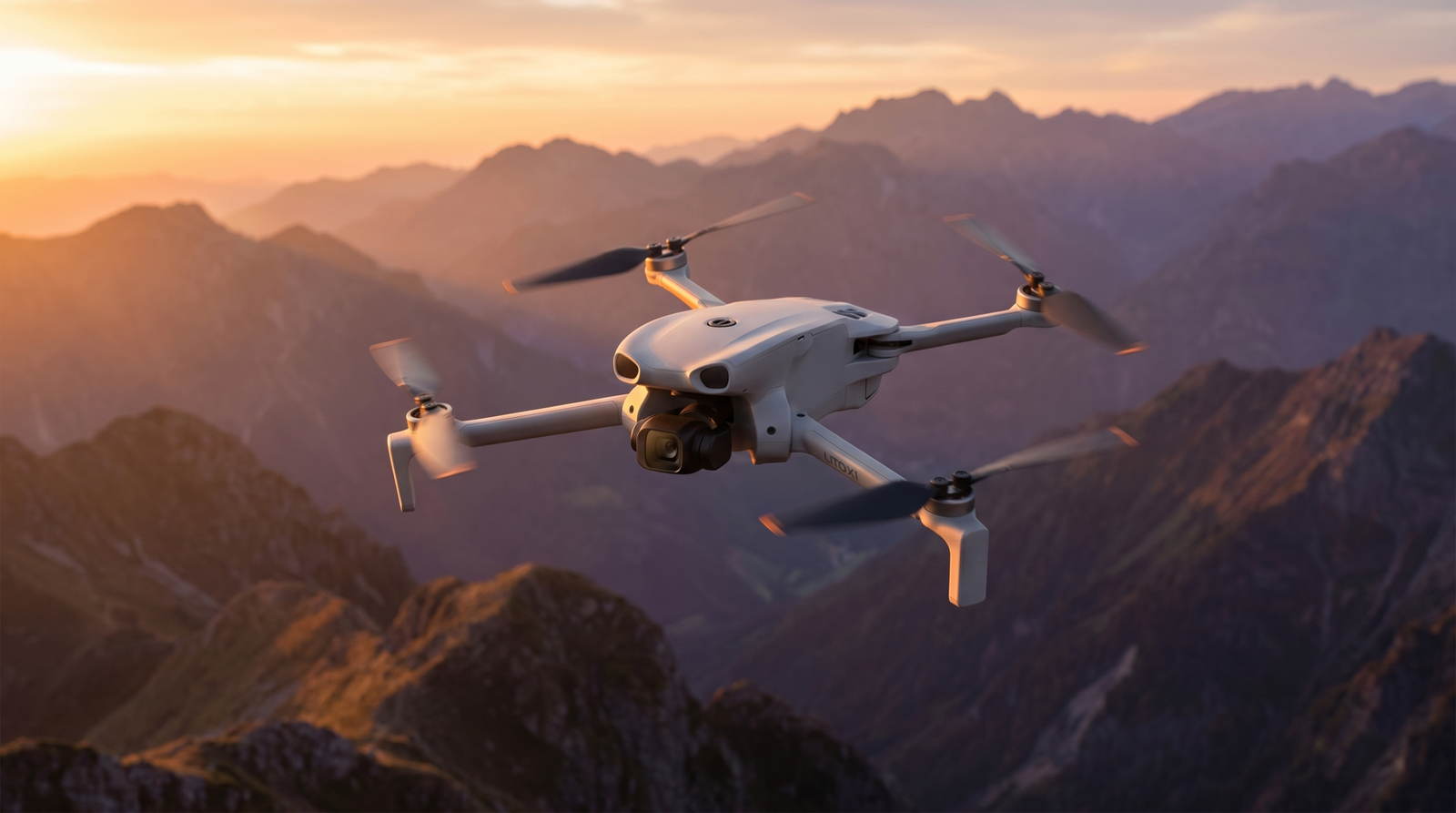 DJI Lito X1 em voo prolongado ao entardecer