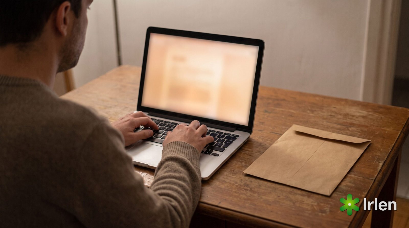 Pessoa preenchendo o formulário de homologação no notebook