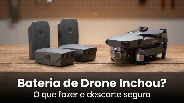 Bateria de drone inchou: o que fazer e descarte seguro