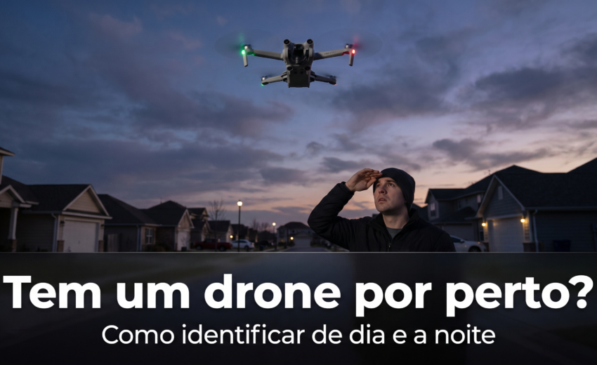 Como saber se tem um drone por perto? O guia para identificar e agir em 2026
