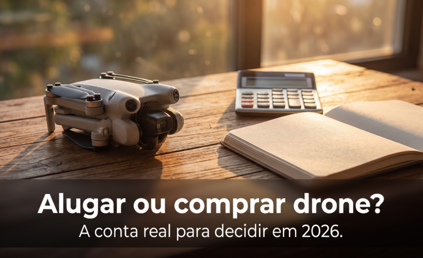 Alugar ou comprar drone em 2026? A conta real para decidir