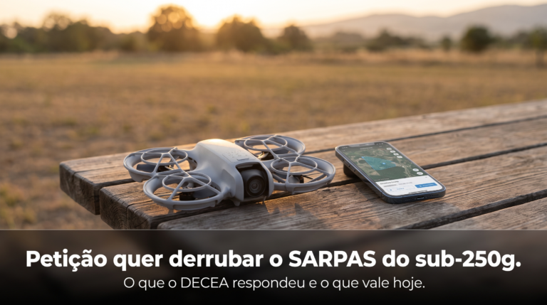 Petição quer derrubar o SARPAS do sub-250g — petição drone sub-250g