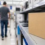 Caixa de drone lacrada em prateleira de loja de eletronicos no Brasil