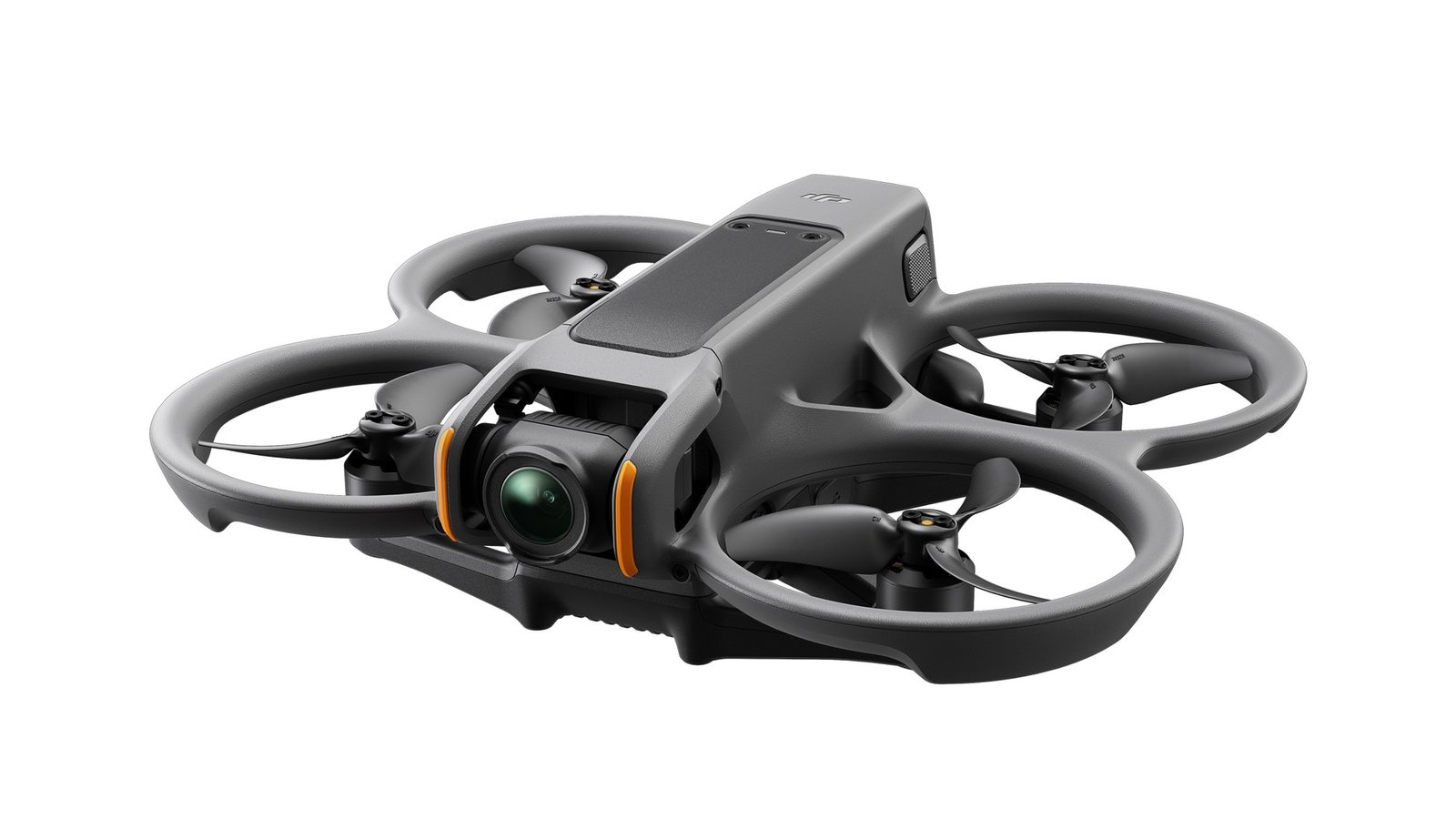 DJI Avata 2 em foto oficial, detalhe da gaiola de protecao das helices