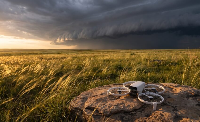 Posso voar drone hoje? O protocolo de 5 minutos para ler o tempo (2026)
