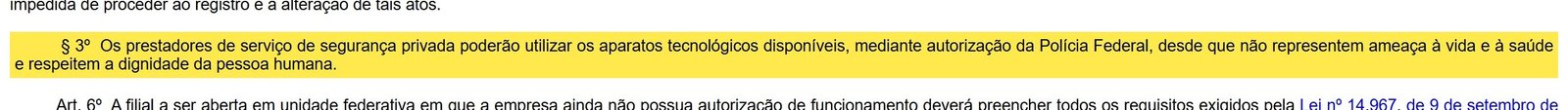 Trecho do Decreto 13.012/2026 com a exigência de autorização da Polícia Federal destacada