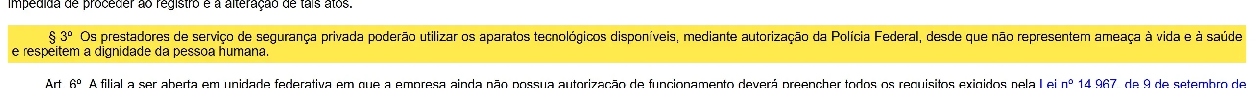 Trecho do Decreto 13.012/2026 com a exigência de autorização da Polícia Federal destacada