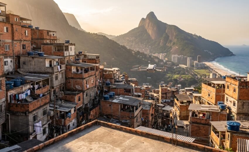 Drone tour na Rocinha: quanto custa o vídeo, quanto ganha o piloto e o que a lei exige de quem sobe na laje (2026)