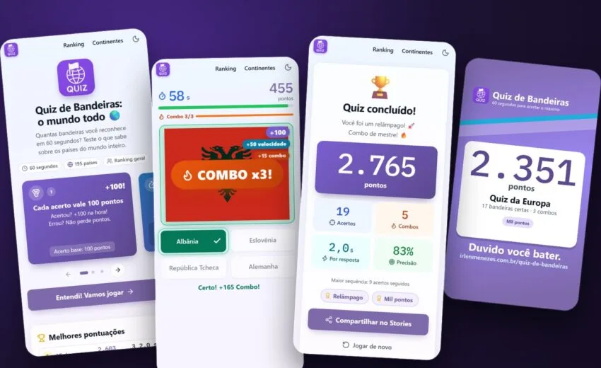 Quiz de Bandeiras: como jogar, pontuar e entrar no ranking (guia completo)