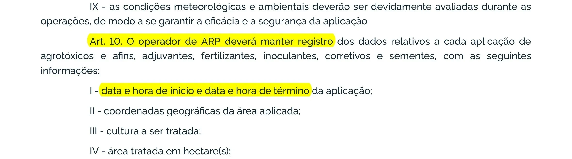 Artigo 10 da Portaria 298 do MAPA com o registro de data e hora marcado